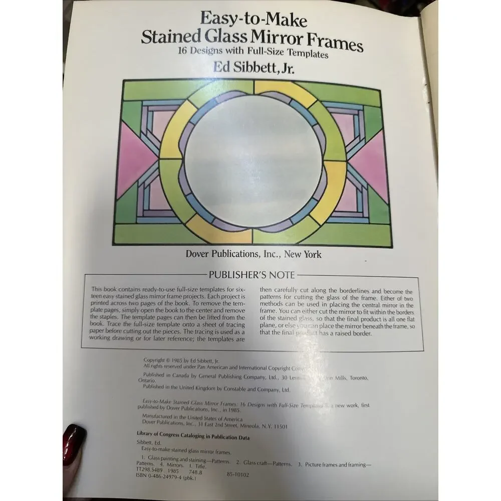 East-to-Make Stained Glass‎ Mirror Frames Book by Ed Sibbett, Jr.